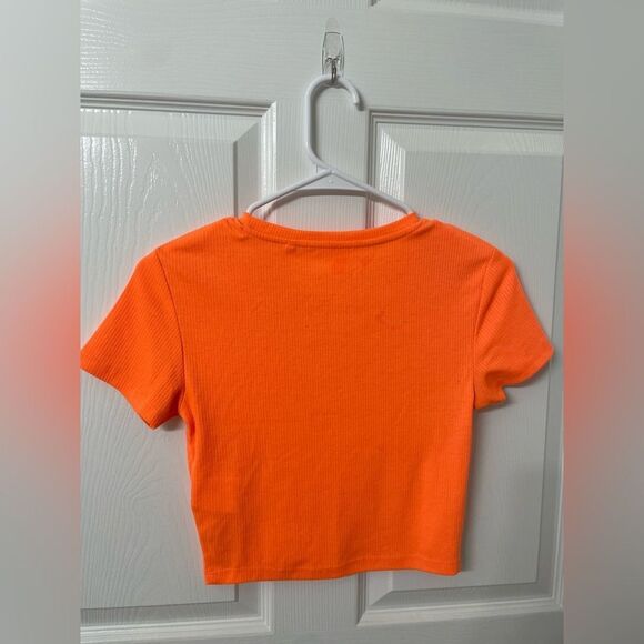 FSBN Sister Orange Ribbed Crop Top – Size S, Great Condition - Picture 3 of 3
